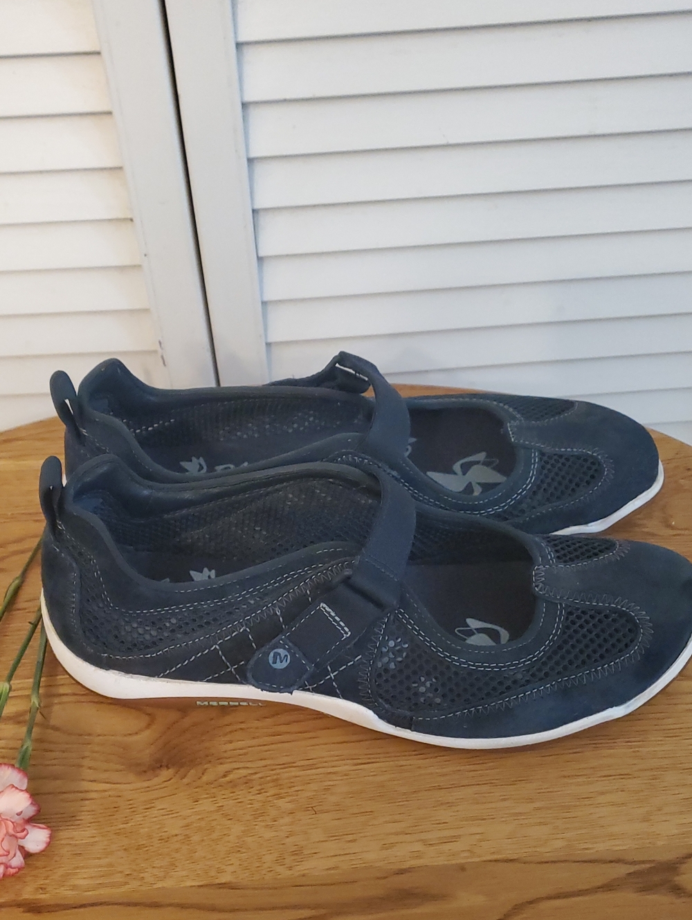 Merrell Navy Blue Performance Footwear Mary Jane Athletic Shoes Flats, Size 9 - Picture 3 of 10